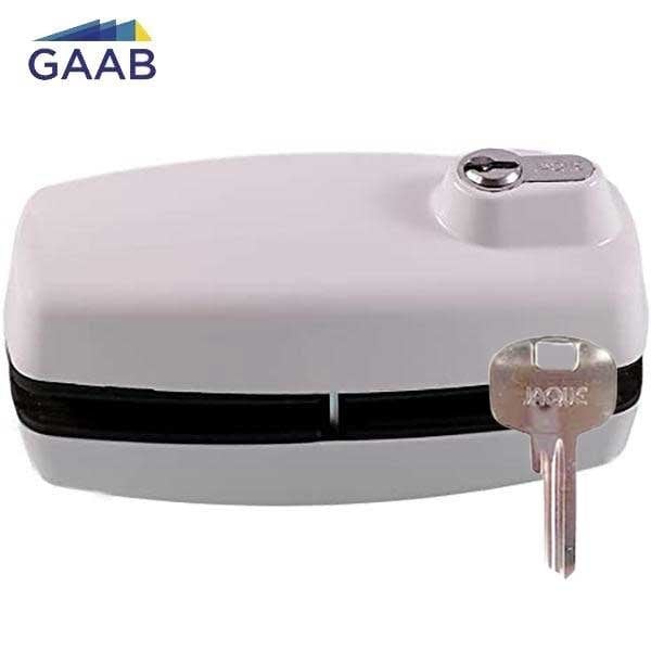 Gaab TEMPERED GLASS DOOR LOCK - ORDINARY KEY WHITE - GAB-T180-09