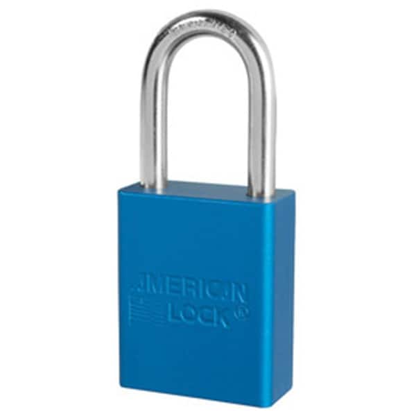 Light House Beauty 5 Pin Blue Anodized Aluminum Safety Padlock - LI1402682