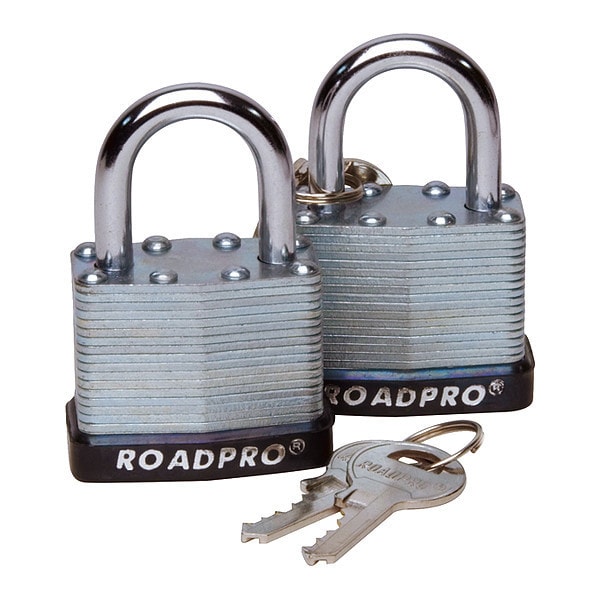 Roadpro Laminated Steel Padlock, w/Bumper, 40mm - RPLS-40/2