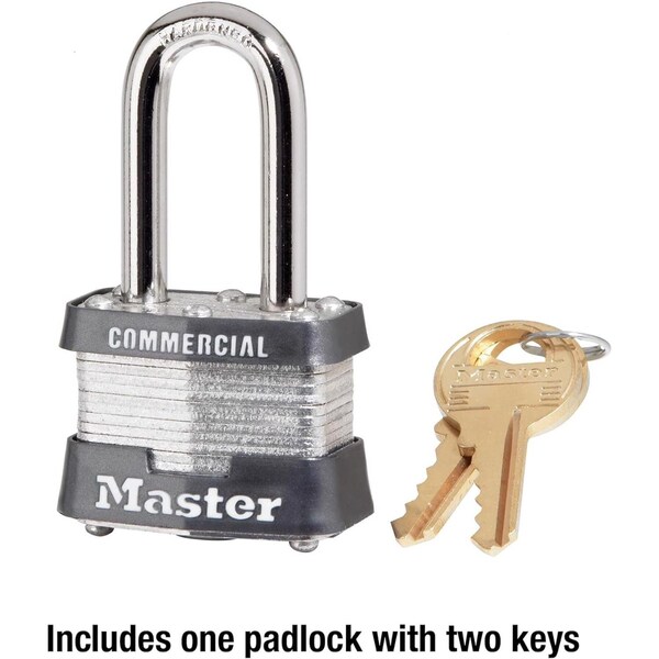 Master Lock Master Lock 3.145 in. H X 1-5/8 in. W X 1-9/16 in. L Steel Double Locking Exterior Padlock - 3KALF#3438