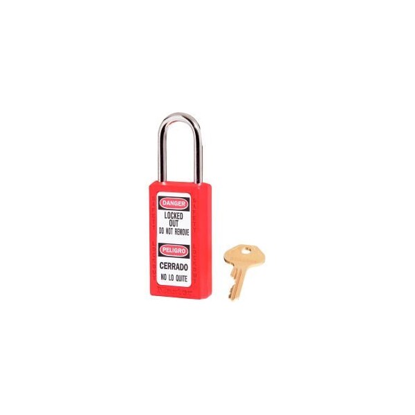 Master Lock Master Lock Safety 411 Series Zenex Thermoplastic Padlock, Red, 411RED - 411-RED
