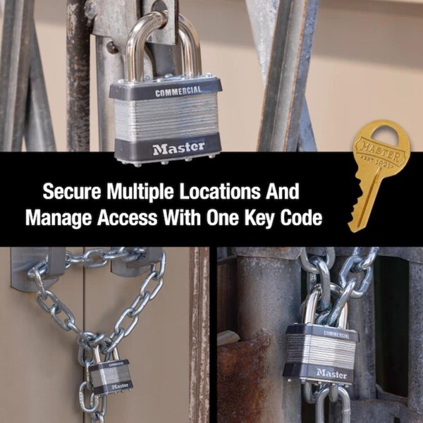 Master Lock Master Lock 2 in. W Steel Pin Tumbler Exterior Padlock - 5KA A389