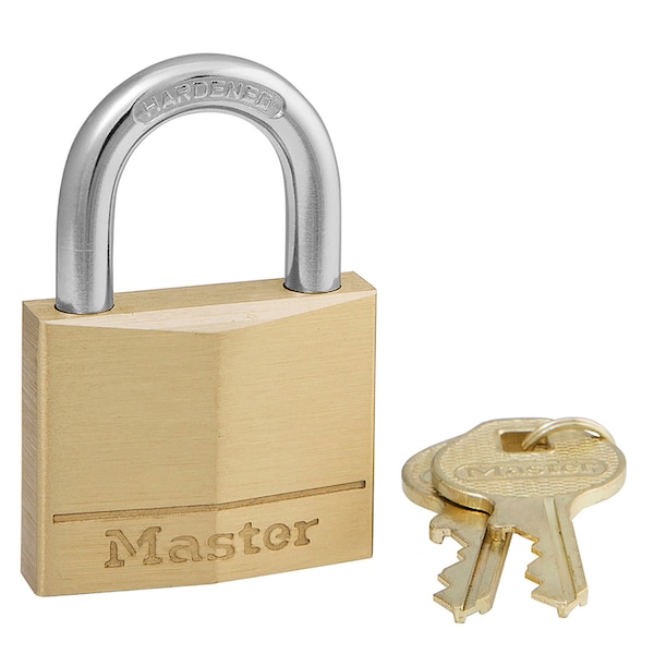 Master Lock Master Lock 1-1/4 in. H X 5/16 in. W X 1-9/16 in. L Brass 4-Pin Cylinder Exterior Padlock - 140D
