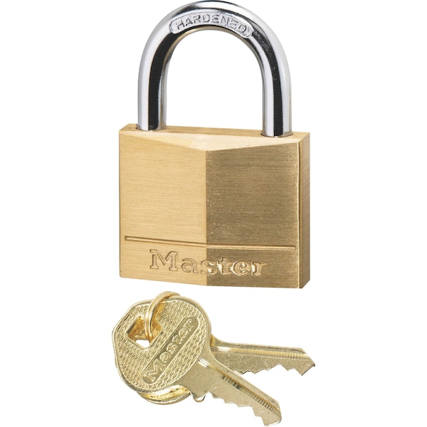 Master Lock Master Lock 1-1/4 in. H X 5/16 in. W X 1-9/16 in. L Brass 4-Pin Cylinder Exterior Padlock - 140D