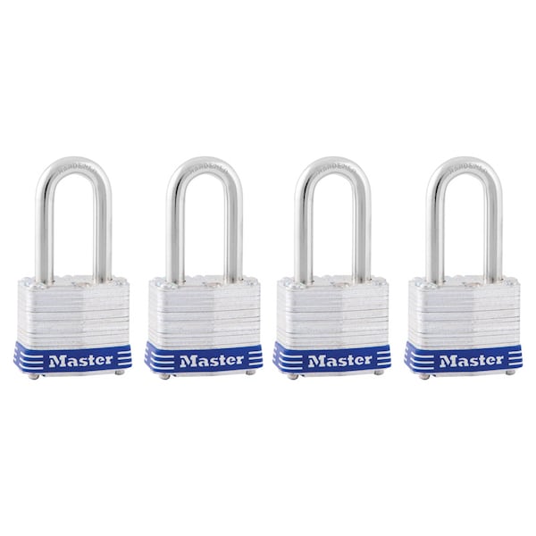Master Lock Master Lock 1-9/16 in. W Steel Pin Tumbler Exterior Padlock, PK4 - 3QLF