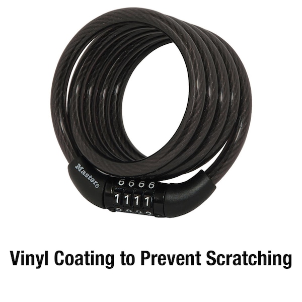 Master Lock Master Lock 5/16 in. D X 48 in. L Vinyl Coated Steel Locking Cable - 8143D