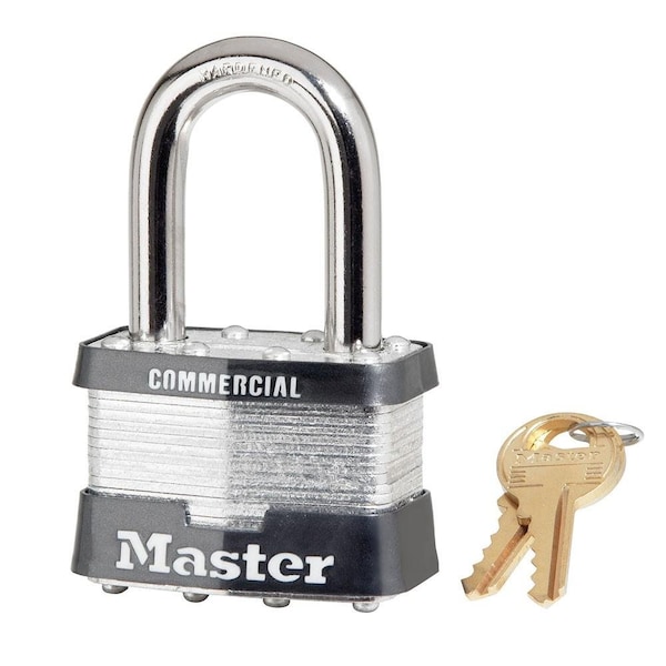 Master Lock Laminated Steel Padlock, No 5KALJ, KeyNo 3755 - 5KALF-3755
