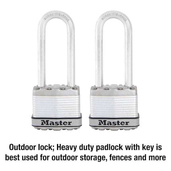 Master Lock Master Lock Magnum 1-9/16 in. H X 11/16 in. W X 1-3/4 in. L Steel Dual Ball Bearing Locking Weather-, PK2 - M1XTLJCCSEN