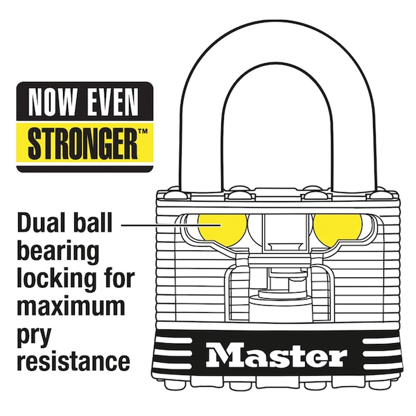 Master Lock Master Lock Magnum 1-9/16 in. H X 11/16 in. W X 1-3/4 in. L Steel Dual Ball Bearing Locking Weather-, PK2 - M1XTLJCCSEN