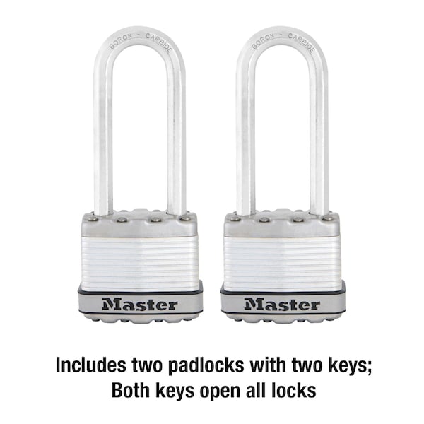 Master Lock Master Lock Magnum 1-9/16 in. H X 11/16 in. W X 1-3/4 in. L Steel Dual Ball Bearing Locking Weather-, PK2 - M1XTLJCCSEN