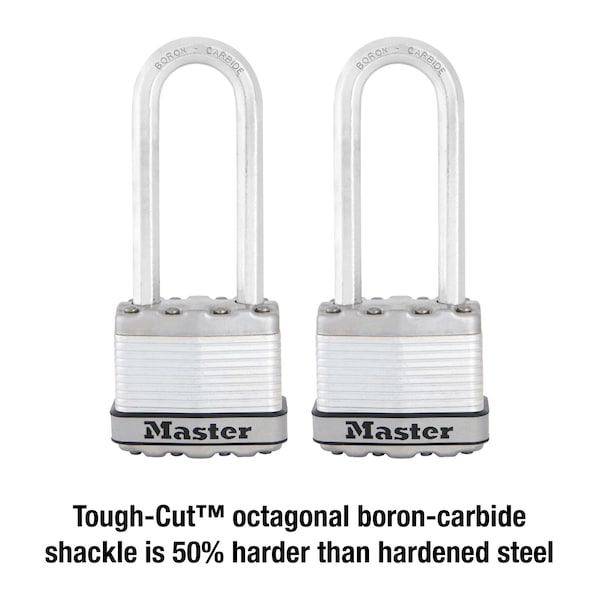 Master Lock Master Lock Magnum 1-9/16 in. H X 11/16 in. W X 1-3/4 in. L Steel Dual Ball Bearing Locking Weather-, PK2 - M1XTLJCCSEN