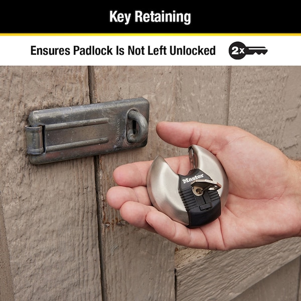 Master Lock Master Lock Magnum 2-3/4 in. H X 1-13 in. W X 2-3/4 in. L Steel Ball Bearing Shrouded Padlock, PK2 - M40XTCCSEN