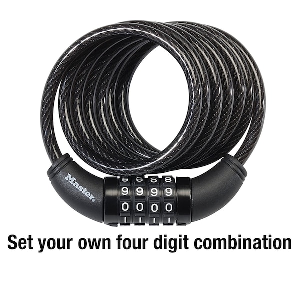 Master Lock Master Lock 5/16 in. D X 72 in. L Vinyl Coated Steel Locking Cable - 8114D