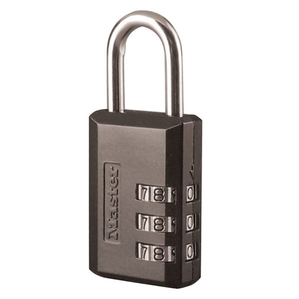 Master Lock Master Lock 1-3/16 in. W Steel 3-Dial Combination Luggage Lock - 647D