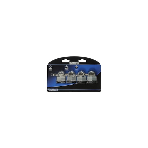 Hampton Prod Intl 1-1/2 Inch Laminated Steel Warded Padlock, 4PK - 172-40411