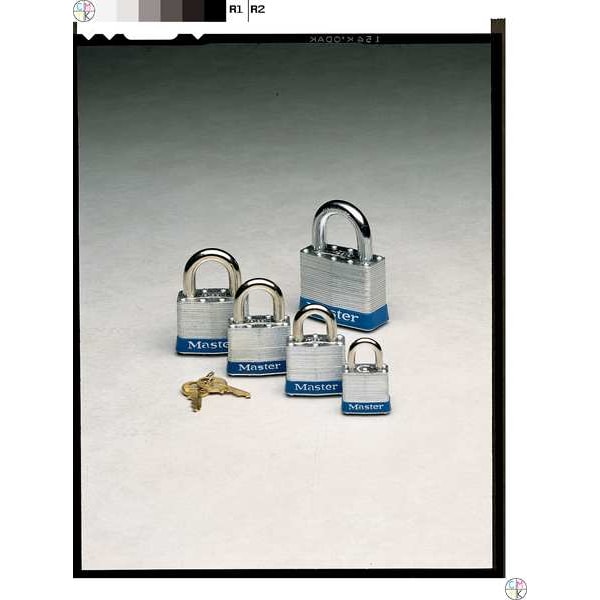 Master Lock Padlock, Keyed Different, Standard Shackle, Rectangular Steel Body, Steel Shackle, 15/16 in W - 5