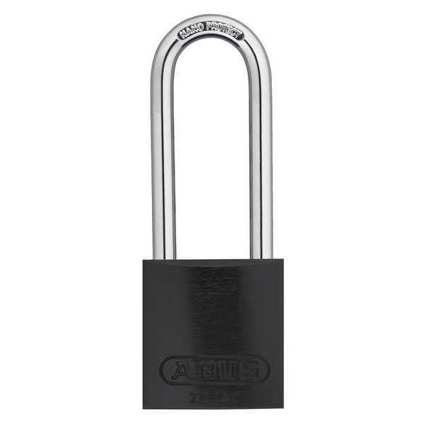 Abus Keyed Padlock, Open, Rectangular Aluminum Body, Hardened Steel Shackle, 13/16 in W, 6 PK - 15427