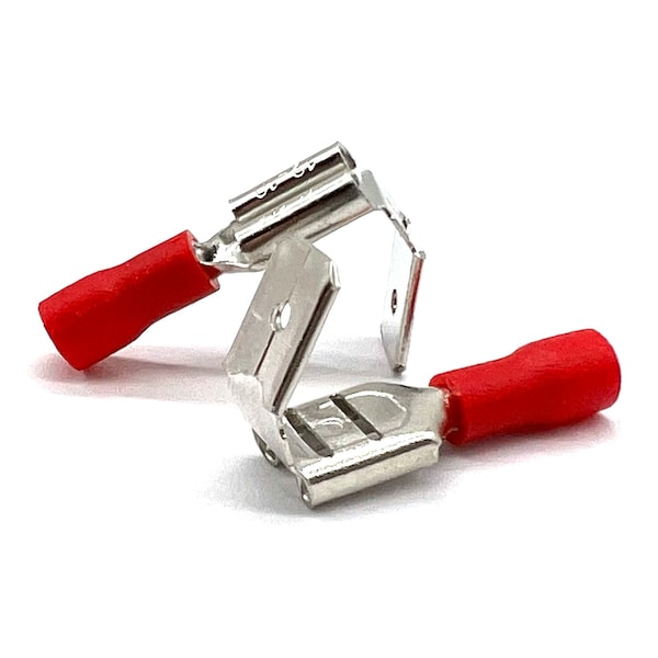 Boltsandnuts.Com 1000 Piezas Conector de Empalme de Concha de Cerdo Rojo PVC/Vinilo, AWG 22-16, 1000PK - EL-2216-PIGGYBACK-VR-1000