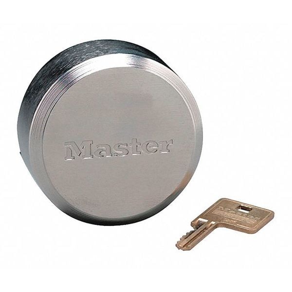 Master Lock Padlock, Keyed Different, Hidden Shackle, Round Zinc Body, Boron Shackle, 1 23/32 in W - 6271