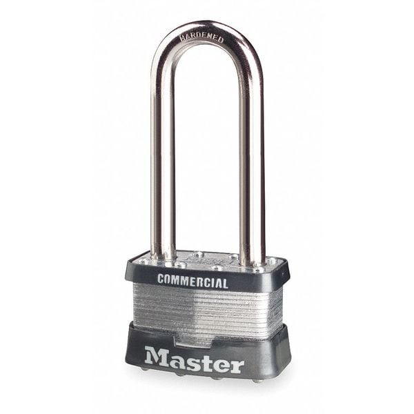 Master Lock Padlock, Keyed Alike, Long Shackle, Rectangular Steel Body, Boron Shackle, 15/16 in W - 5KALJ-A1459
