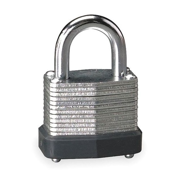 Zoro Select Padlock, Keyed Different, Standard Shackle, Rectangular Steel Body, Steel Shackle, 9/16 in W - 1XRT9