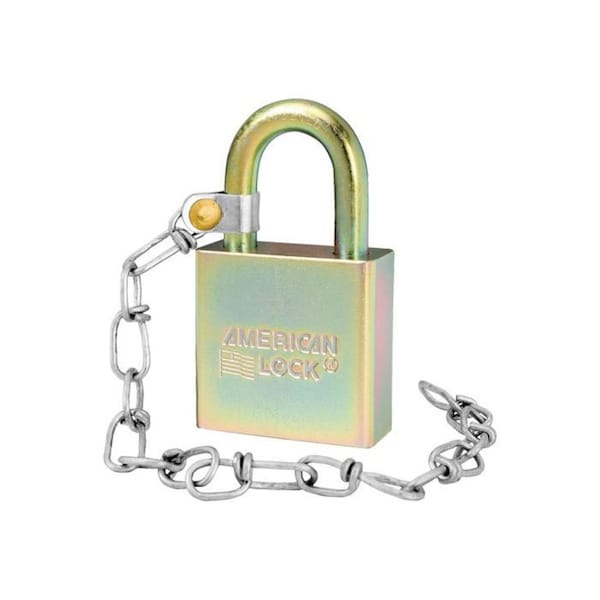 American Lock Padlock, Keyed Different, Standard Shackle, Rectangular Steel Body, Boron Shackle, 3/4 in W - A5200GLWN