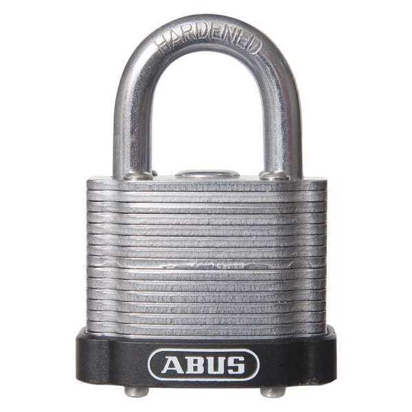 Abus Keyed Padlock, Open, Rectangular Steel Body, Hardened Steel Shackle, 3/4 in W, 6 PK - 19306