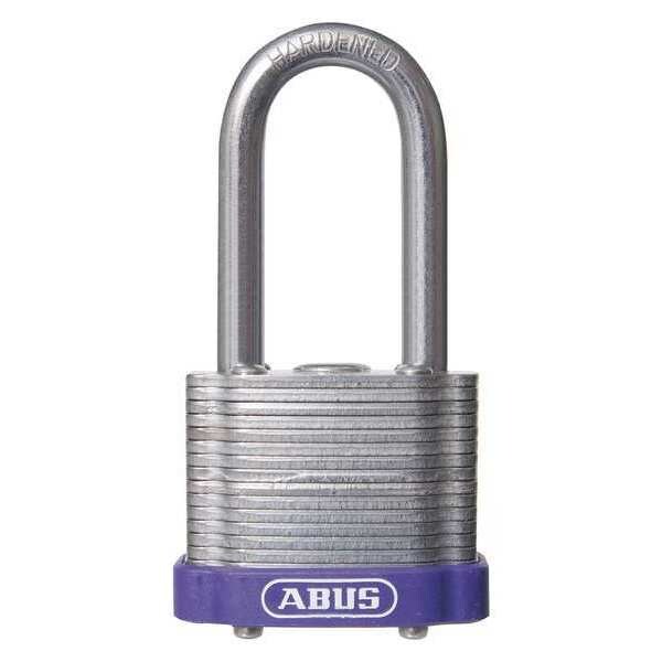 Abus Keyed Padlock, Open, Rectangular Steel Body, Hardened Steel Shackle, 11/16 in W, 3 PK - 19366