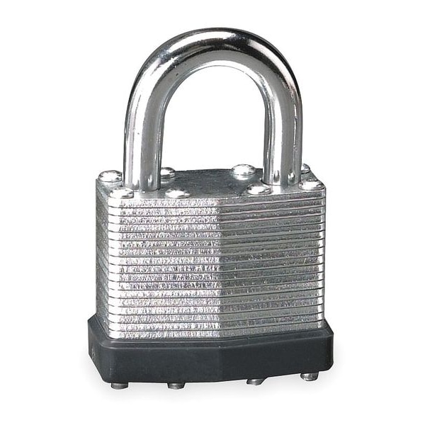Zoro Select Padlock, Keyed Different, Standard Shackle, Rectangular Steel Body, Steel Shackle, 3/4 in W - 1XRT5