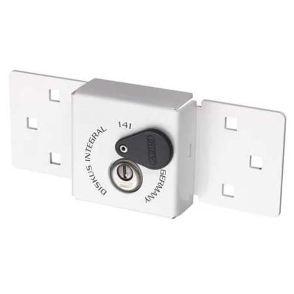 Abus Van Locks with Hasp, Keyed Alike, Hardened Steel Shackle - 141/200 WHITE KA