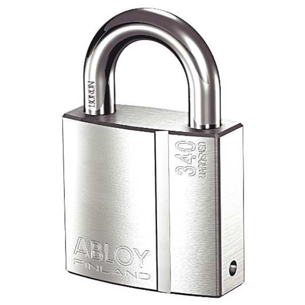 Abloy Padlock, Keyed Different, Standard Shackle, Rectangular Brass Body, Boron Shackle, 1 3/32 in W - PLI340/25B-KD