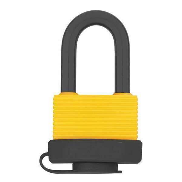 Zoro Select Padlock, Keyed Different, Standard Shackle, Rectangular Aluminum Body, Steel Shackle, 13/16 in W - 48JP99