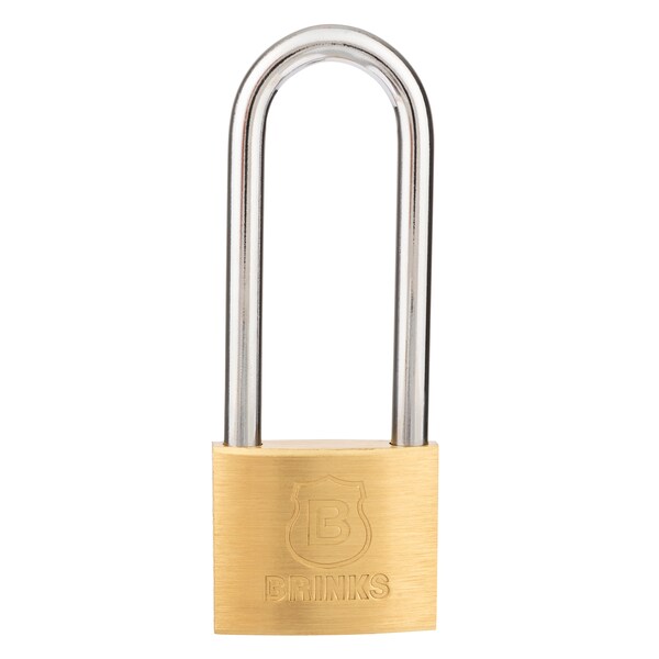 Brinks Keyed Alike Padlock, Brass, 40mm, High Security, Long SHKL 4 PK - 171-42401