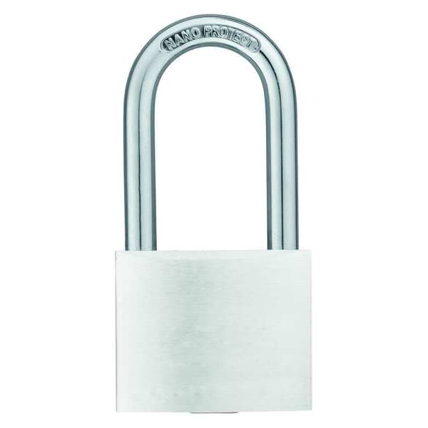 Zoro Select Padlock, Keyed Alike, Long Shackle, Rectangular Aluminum Body, Hardened Steel Shackle, 7/8 in W - 48JP91