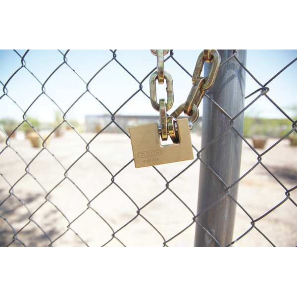 Abus Padlock, Keyed Alike, Shutter Shackle, Brass Body, Steel Shackle, 7/8 in W - 82/70 KA