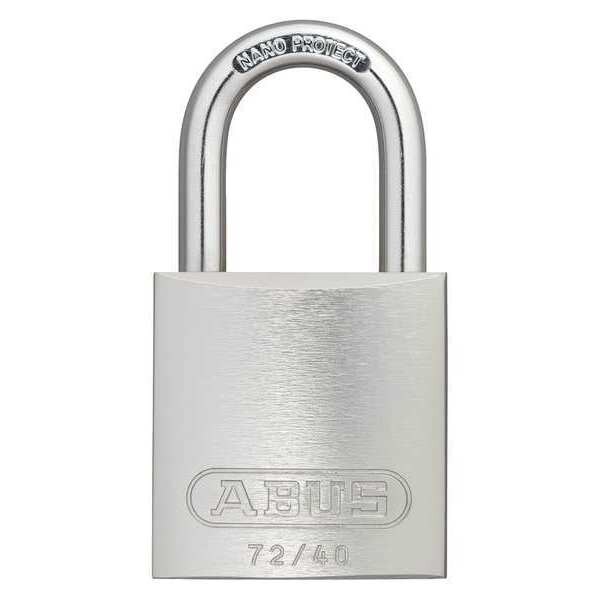 Abus Keyed Padlock, Open, Rectangular Aluminum Body, Hardened Steel Shackle, 3/4 in W, 6 PK - 09188