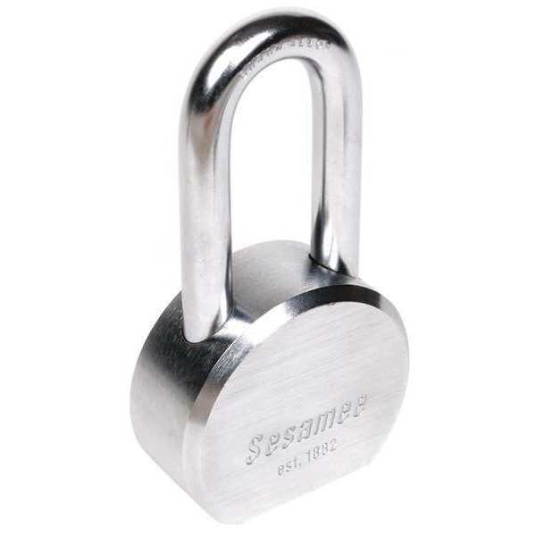 Sesamee Round Body Steel Keyed Padlock, KD, Steel Body, 7/8" W - 93702