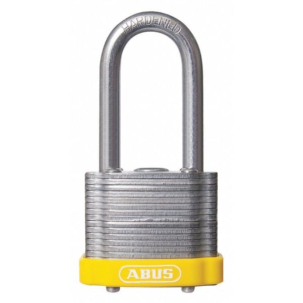 Abus Keyed Padlock, Open, Rectangular Steel Body, Hardened Steel Shackle, 11/16 in W, 3 PK - 19362