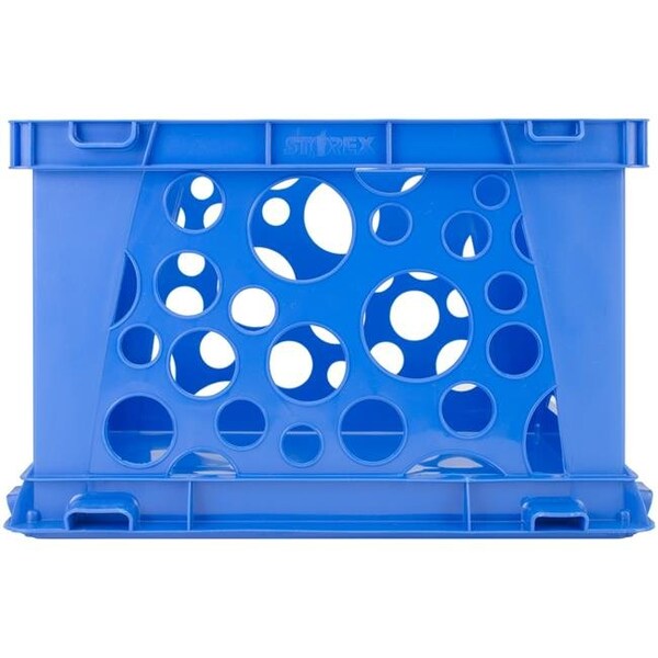Storex Storex Industries 6145U03C-61455 Classroom File Crate with Handles; Blue - 6145U03C-61455