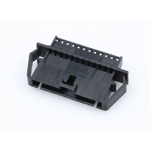 Conector de tarjeta Molex, 12 contactos, 1 fila, macho, paso de 0.1 pulgadas, terminal de engarce, aislante negro - 701070046