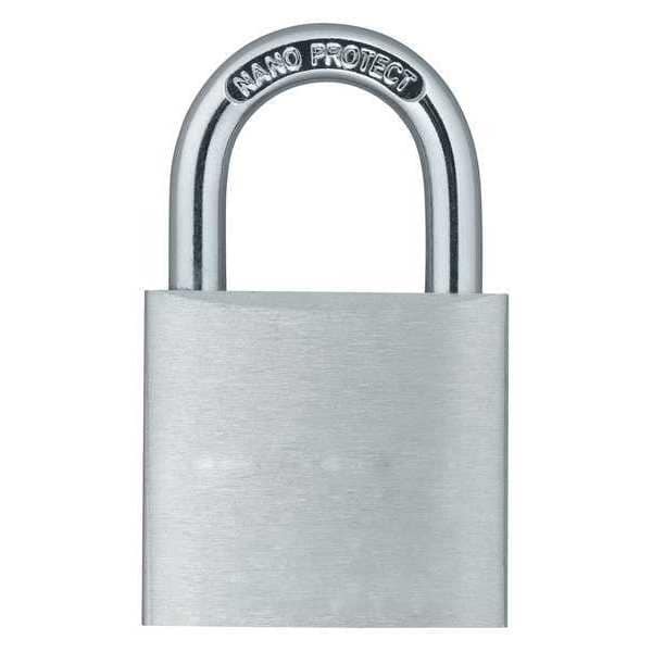 Zoro Select Padlock, Keyed Alike, Standard Shackle, Rectangular Aluminum Body, Hardened Steel Shackle, 7/8 in W - 48JP87