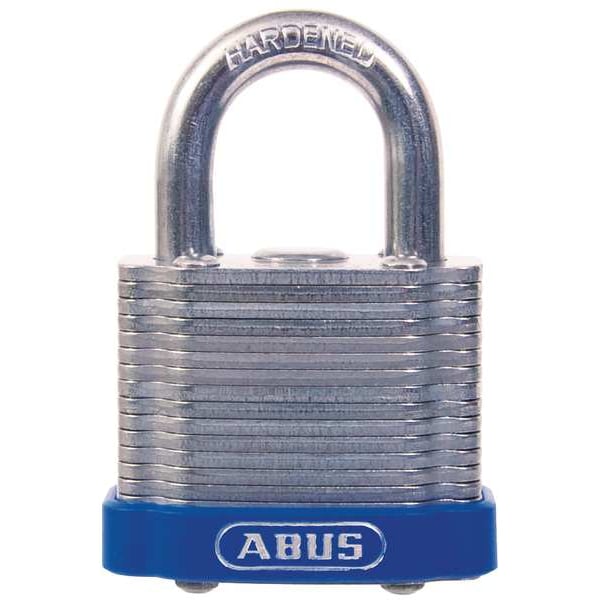 Abus Padlock, Master Keyed, Standard Shackle, Rectangular Recycled Steel Body, Steel Shackle, 13/16 in W - 41/40 MK KD