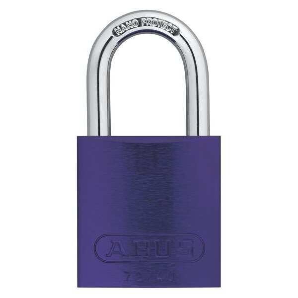 Abus Keyed Padlock, Open, Rectangular Steel Body, Hardened Steel Shackle, 3/4 in W, 6 PK - 19332