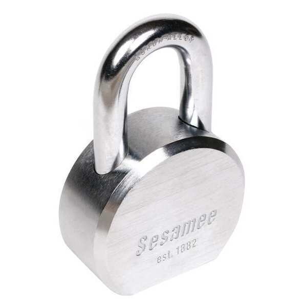 Sesamee Round Body Steel Keyed Padlock, KD, Steel Body, 7/8" W - 93602