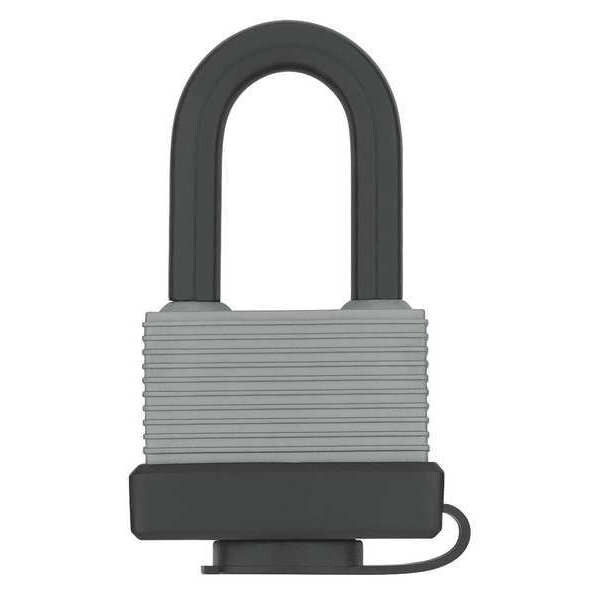 Zoro Select Padlock, Keyed Alike, Standard Shackle, Rectangular Aluminum Body, Steel Shackle, 7/8 in W - 48JP98