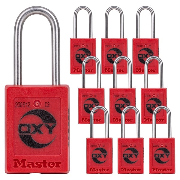 Zenex Lock, Red, KA, set of 10, OXY Custom - S33KAS10REDLZ2OXY