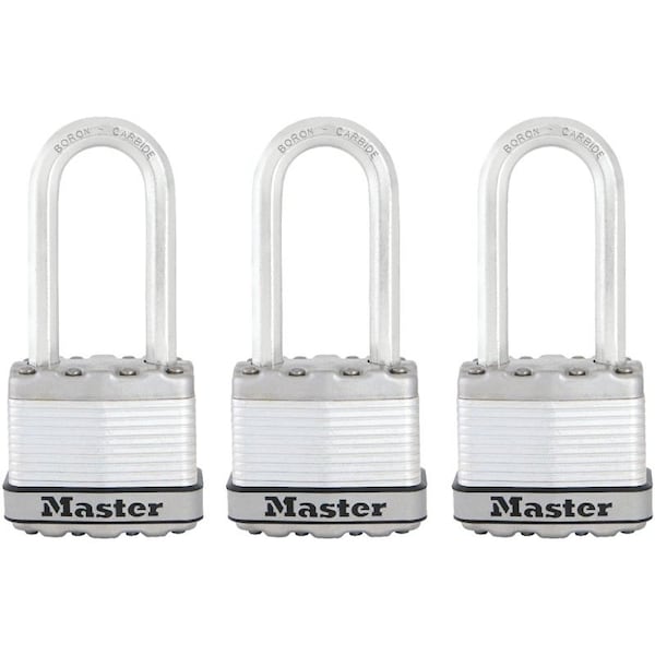 Master Lock Magnum Series Padlock, Keyed Alike Key, 5/16 in Dia Shackle, 2 in H Shackle, Stainless Steel Body - M1XTRILH
