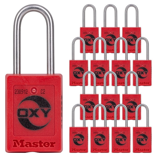 Zenex Lock, Red, KA, set of 15, OXY Custom - S33KAS15REDLZ2OXY