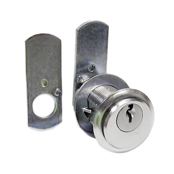 Tool Time 1-.75 In. Cylinder Pin Tumbler Locks With Key 915 - Dull Chrome - TO2979500