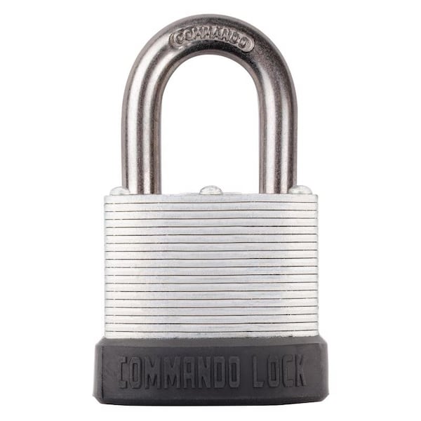 Commando Lock Commando Lock 3 in. H X 1.75 in. W X 1 in. L Laminated Steel Dual Ball Bearing Locking Padlock - CL1100